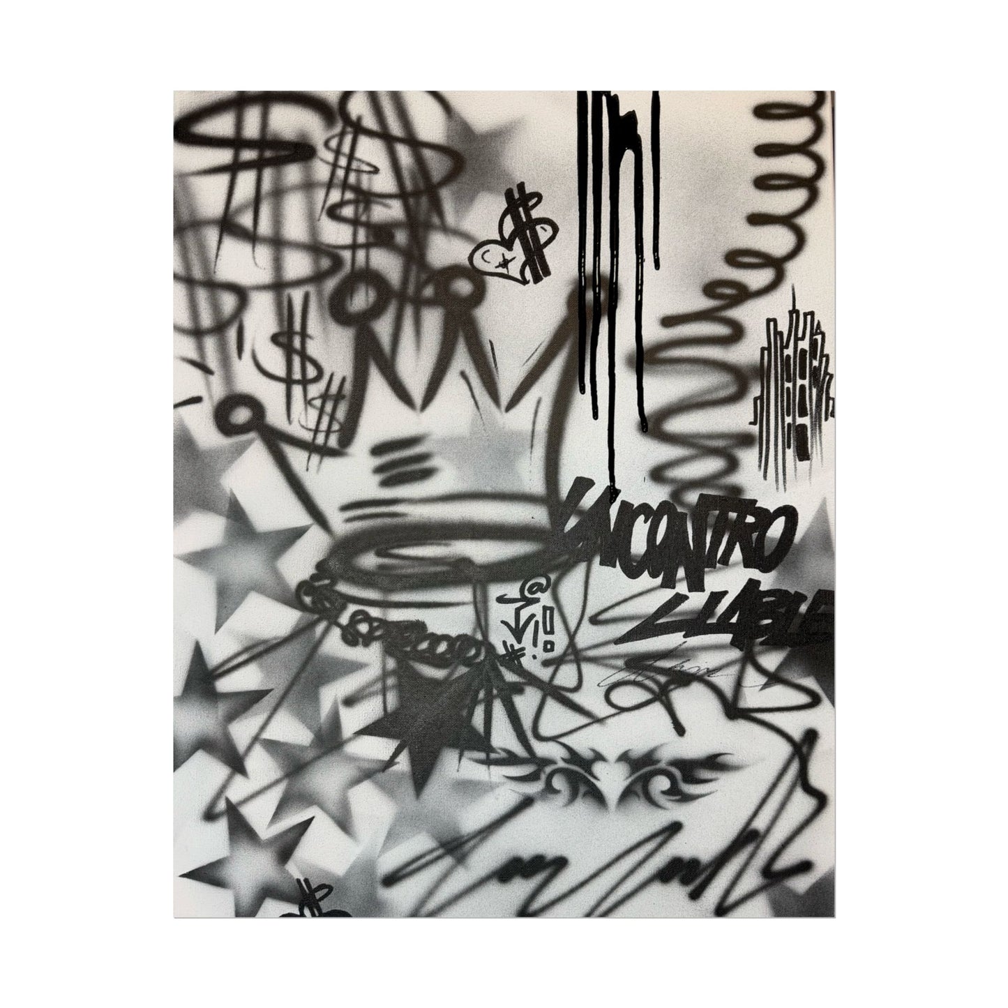 "uncontrollable lust" airbrush rolled print