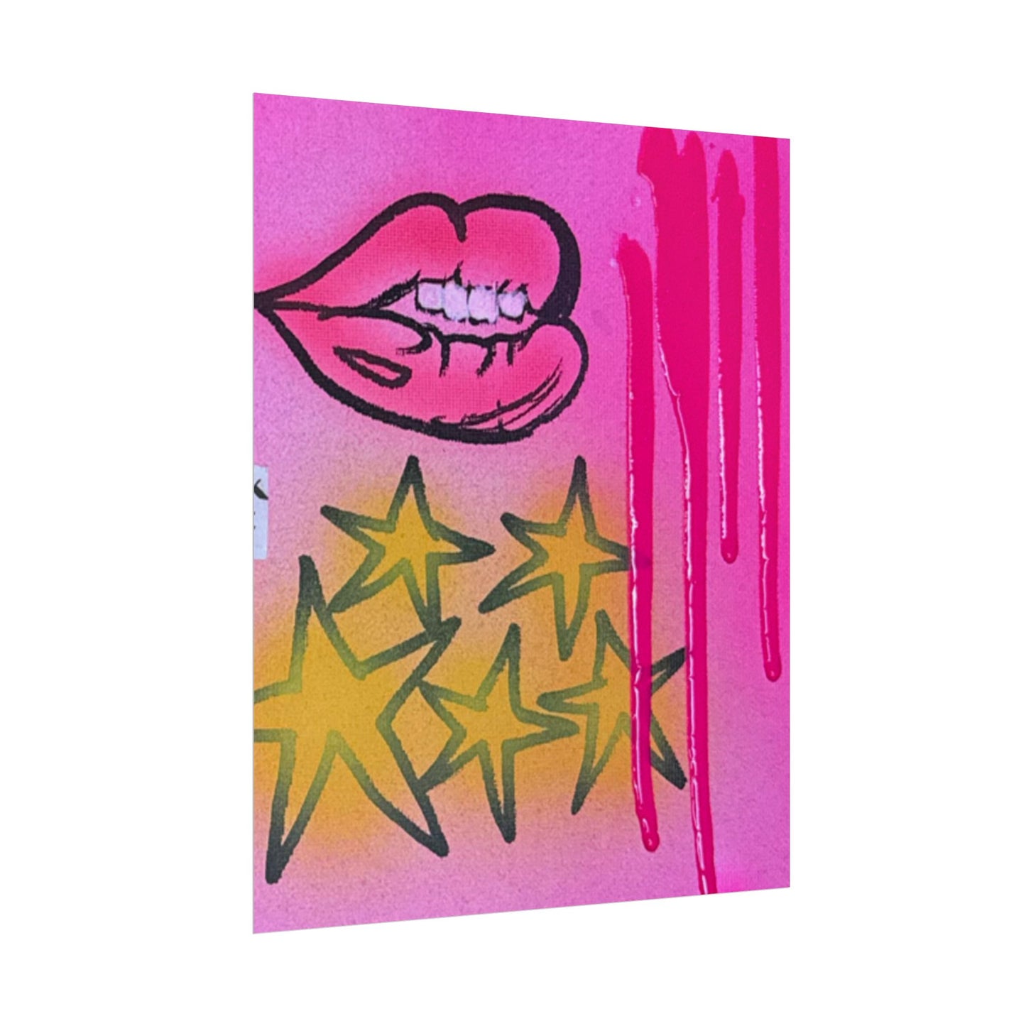 "star drip" airbrush rolled print