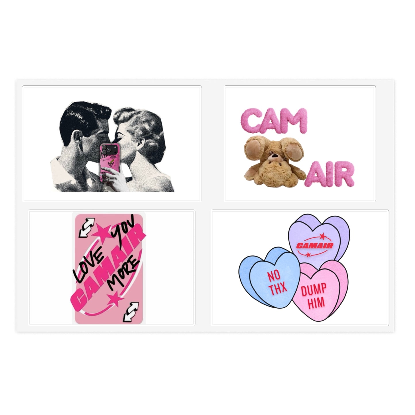 vday airbrush sticker sheet