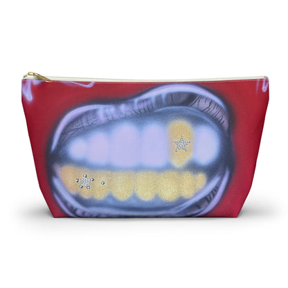 "bite me bling" airbrush makeup pouch