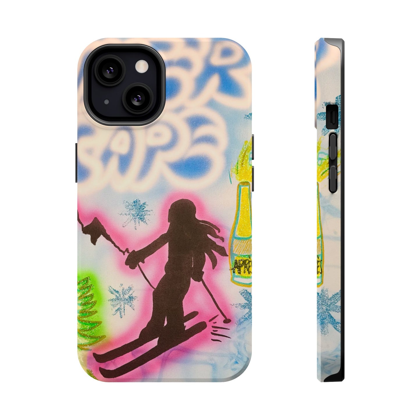 MagSafe "winter escape" airbrush iPhone case