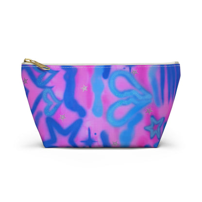 "blue camo" airbrush makeup pouch