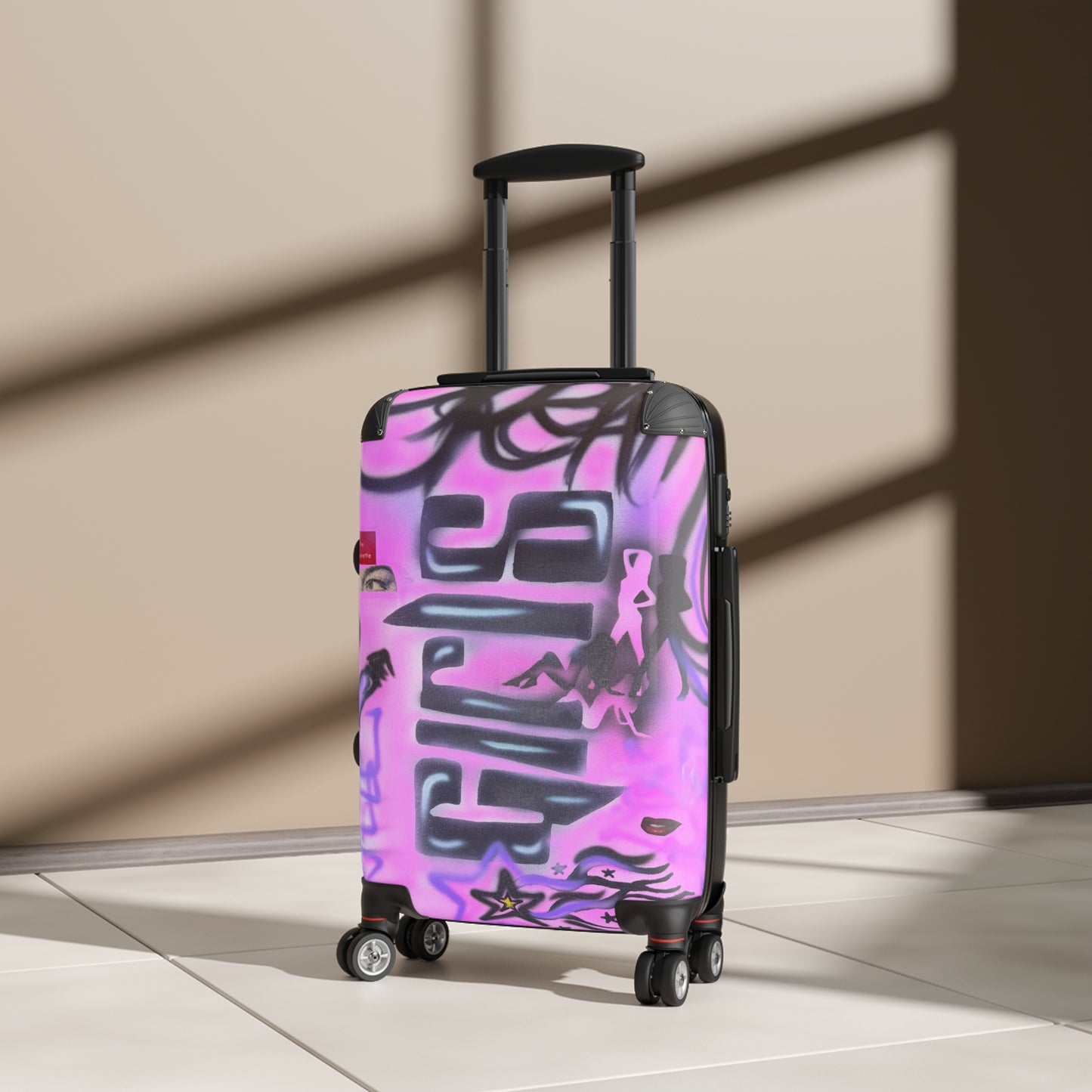 "neon nights" airbrush suitcase
