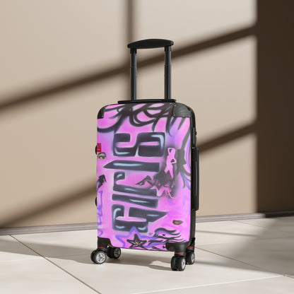 "neon nights" airbrush suitcase
