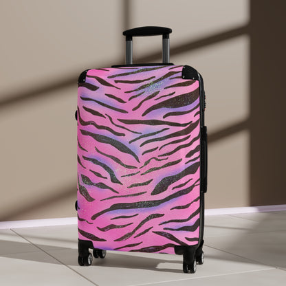 "glitter zebra" airbrush suitcase