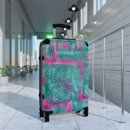 "snakeskin" airbrush suitcase