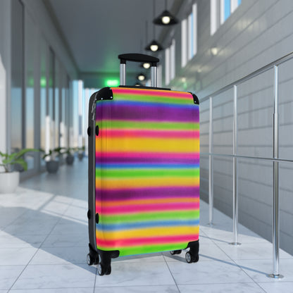 "colorful stripes" airbrush suitcase