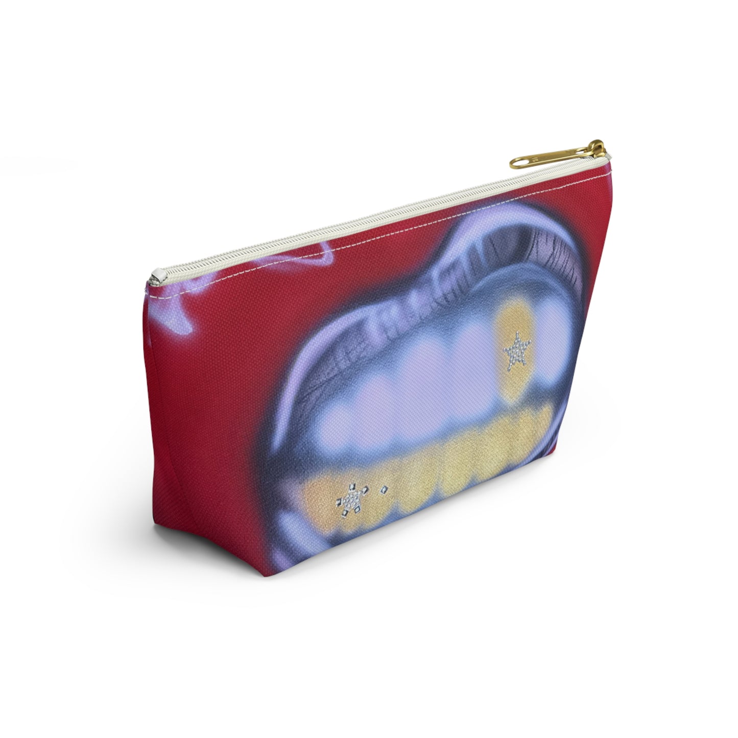"bite me bling" airbrush makeup pouch