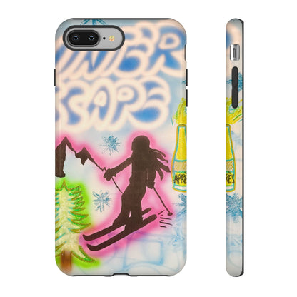"winter escape" airbrush iPhone case