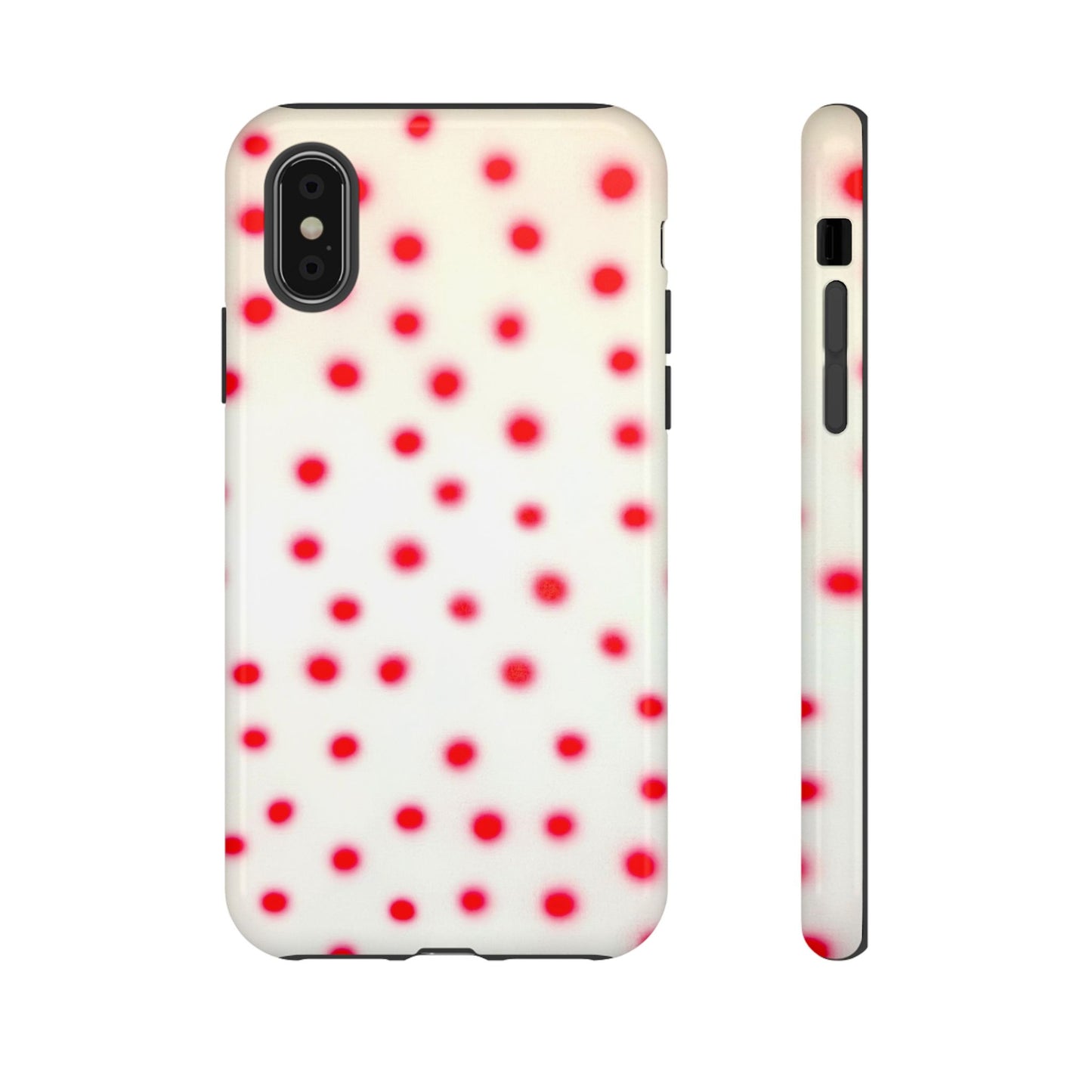 "vanilla cherry polka dot" airbrush iPhone case