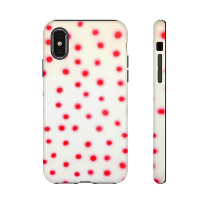 "vanilla cherry polka dot" airbrush iPhone case