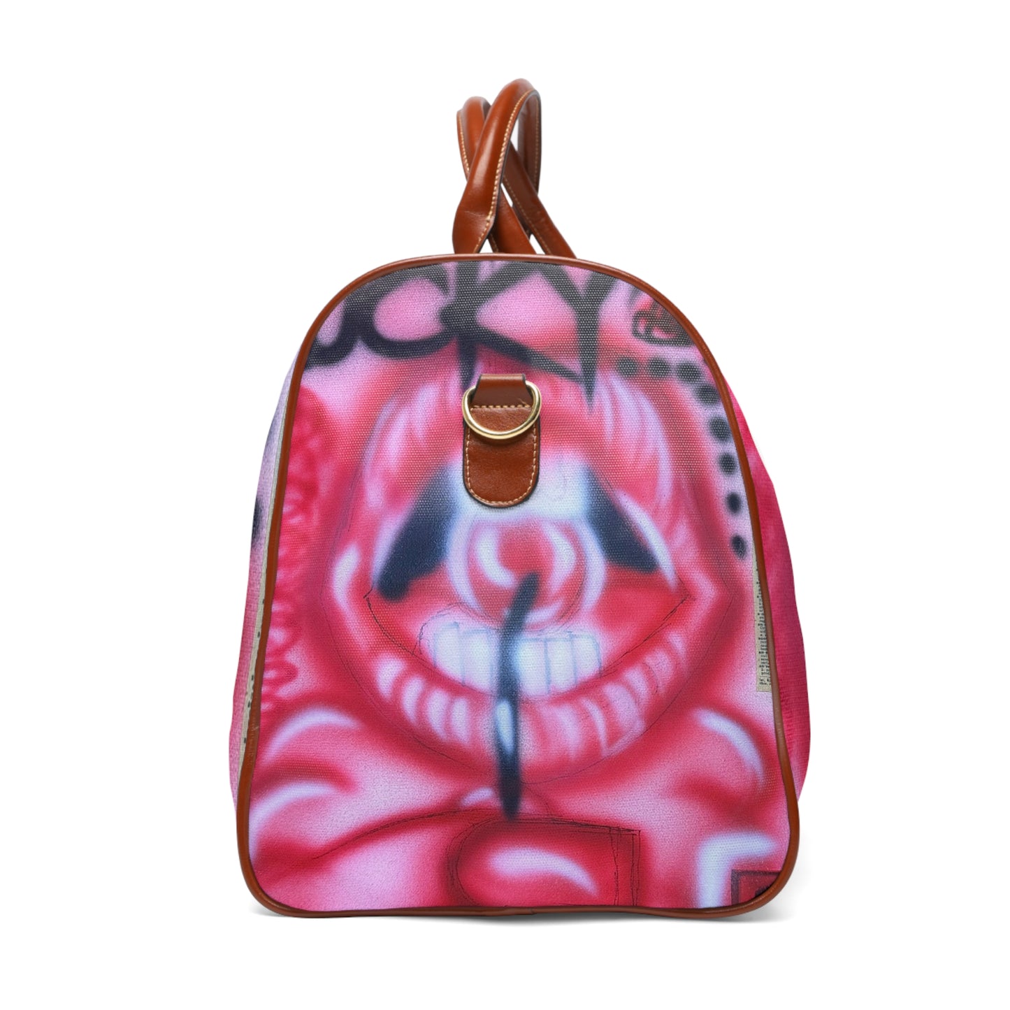 "be happy go lucky" airbrush waterproof travel bag