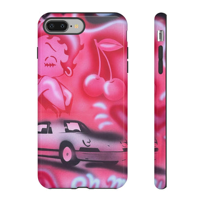 "on her way" airbrush iPhone case