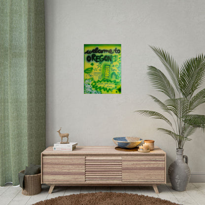 "oregon" airbrush rolled print