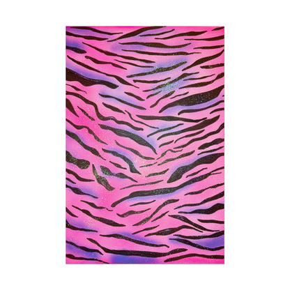 "glitter zebra" airbrush rolled print