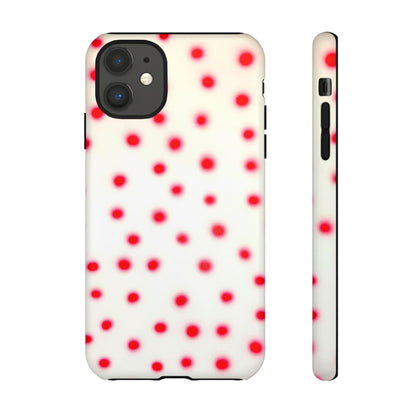 "vanilla cherry polka dot" airbrush iPhone case