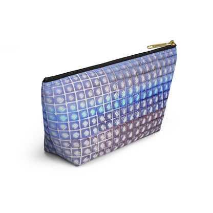 "blue studs" airbrush makeup pouch