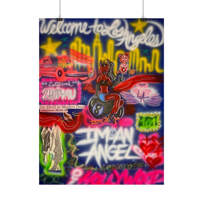 "im an angel" airbrush rolled print