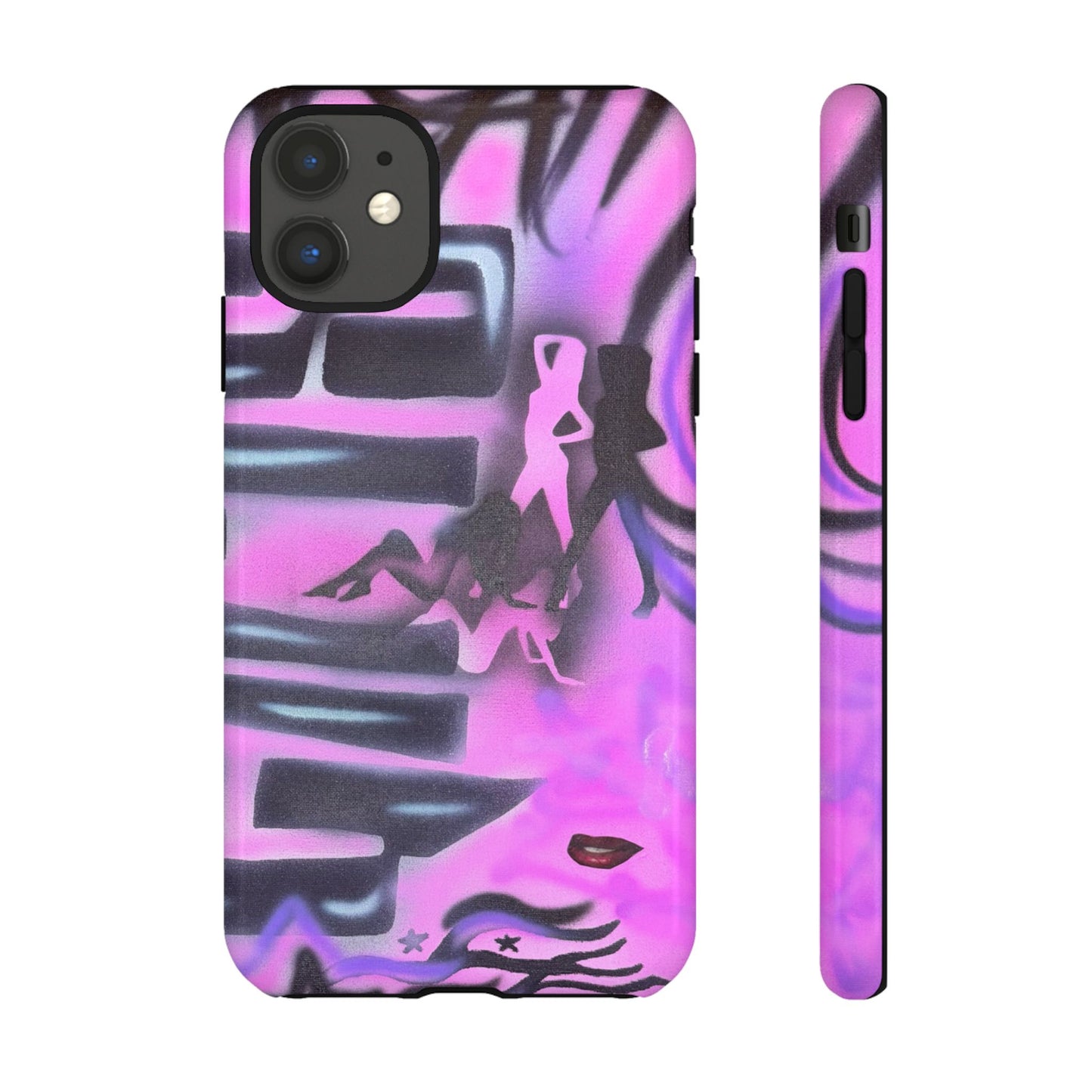 "neon nights" airbrush iPhone case
