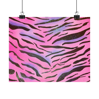 "glitter zebra" airbrush horizontal print