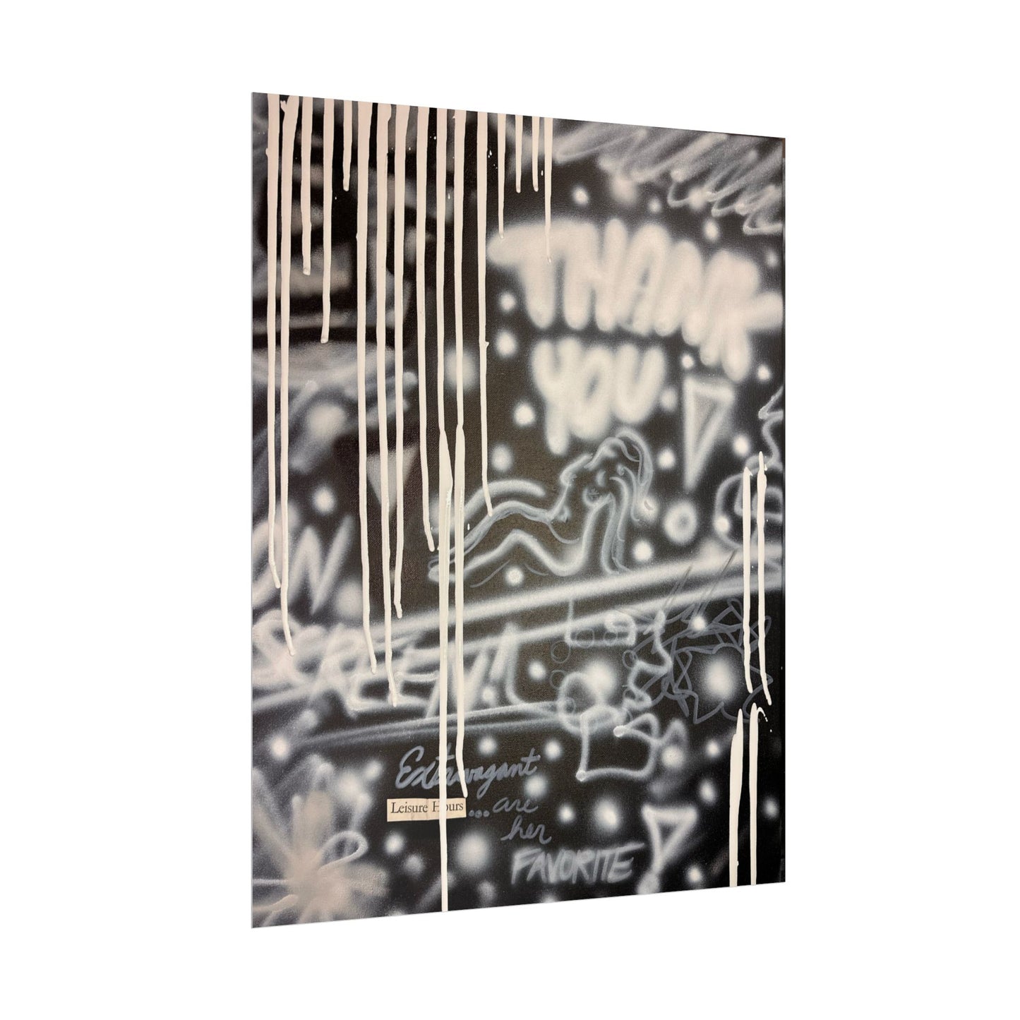 "extravagant leisure" airbrush rolled print