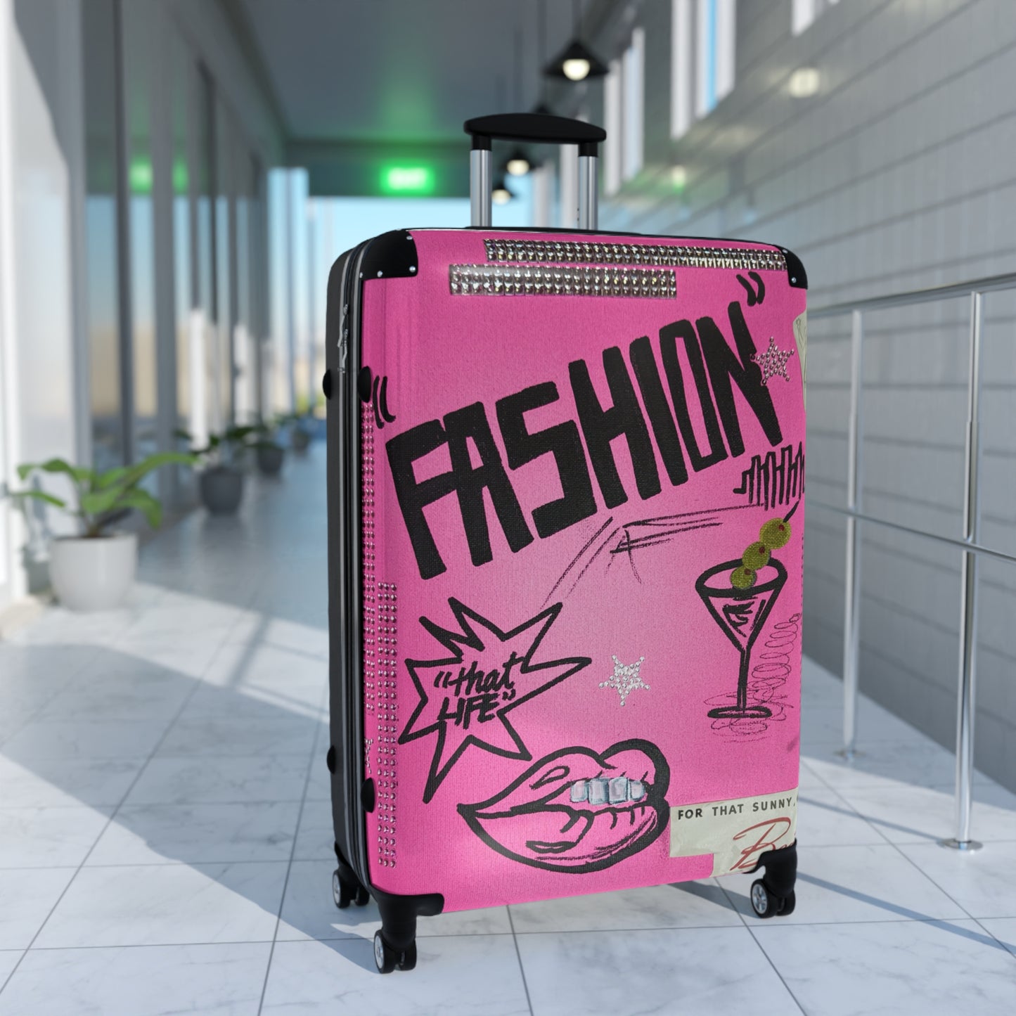 "high fashion" airbrush suitcase