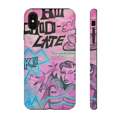 "avant le ski" airbrush iPhone case
