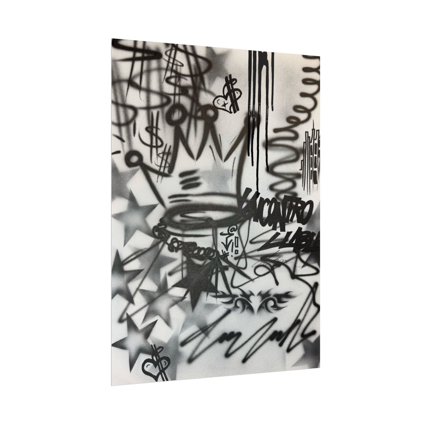 "uncontrollable lust" airbrush rolled print