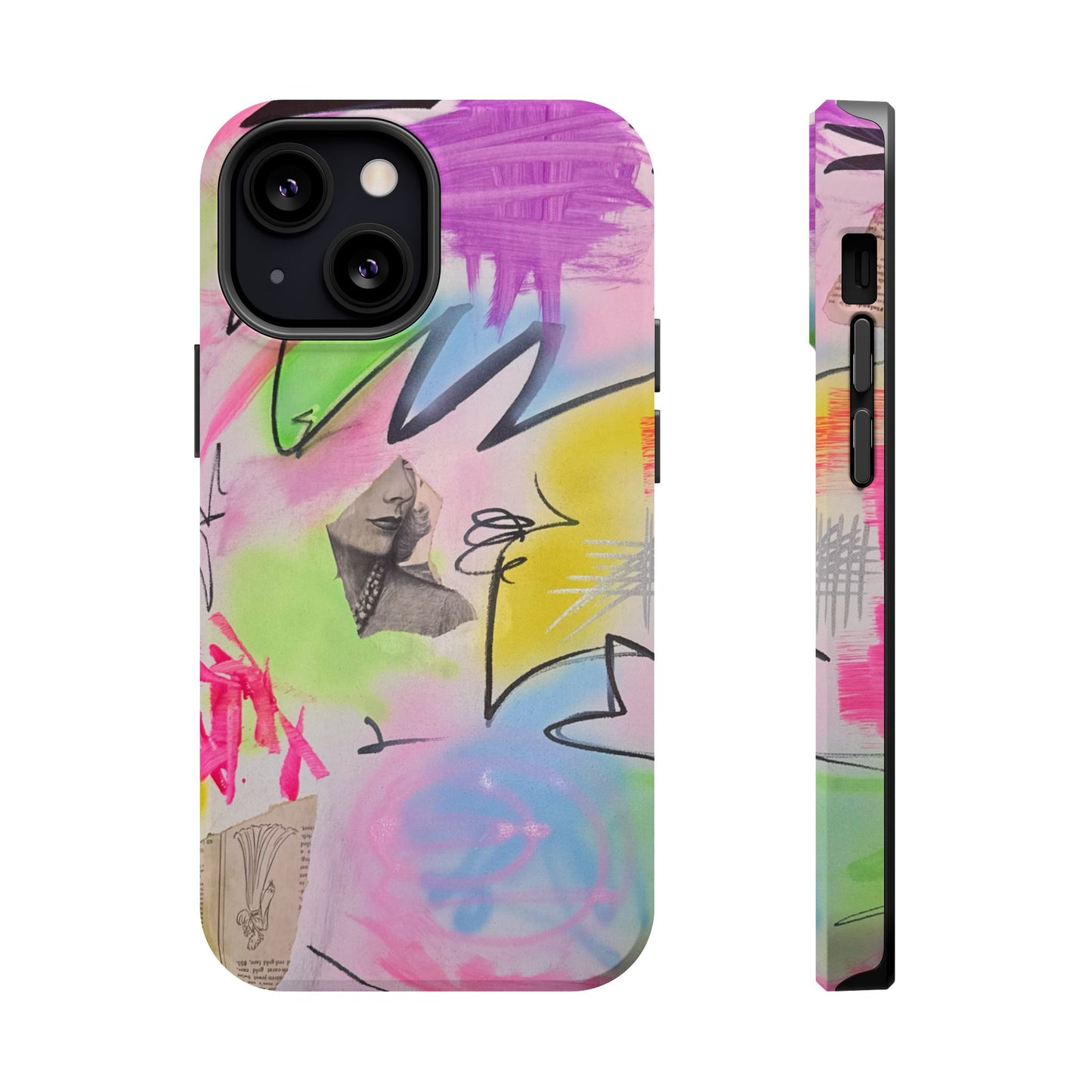 MagSafe "pastel static" airbrush iPhone case