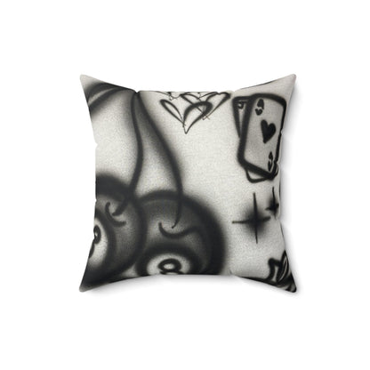 "hidden ace" airbrush pillow