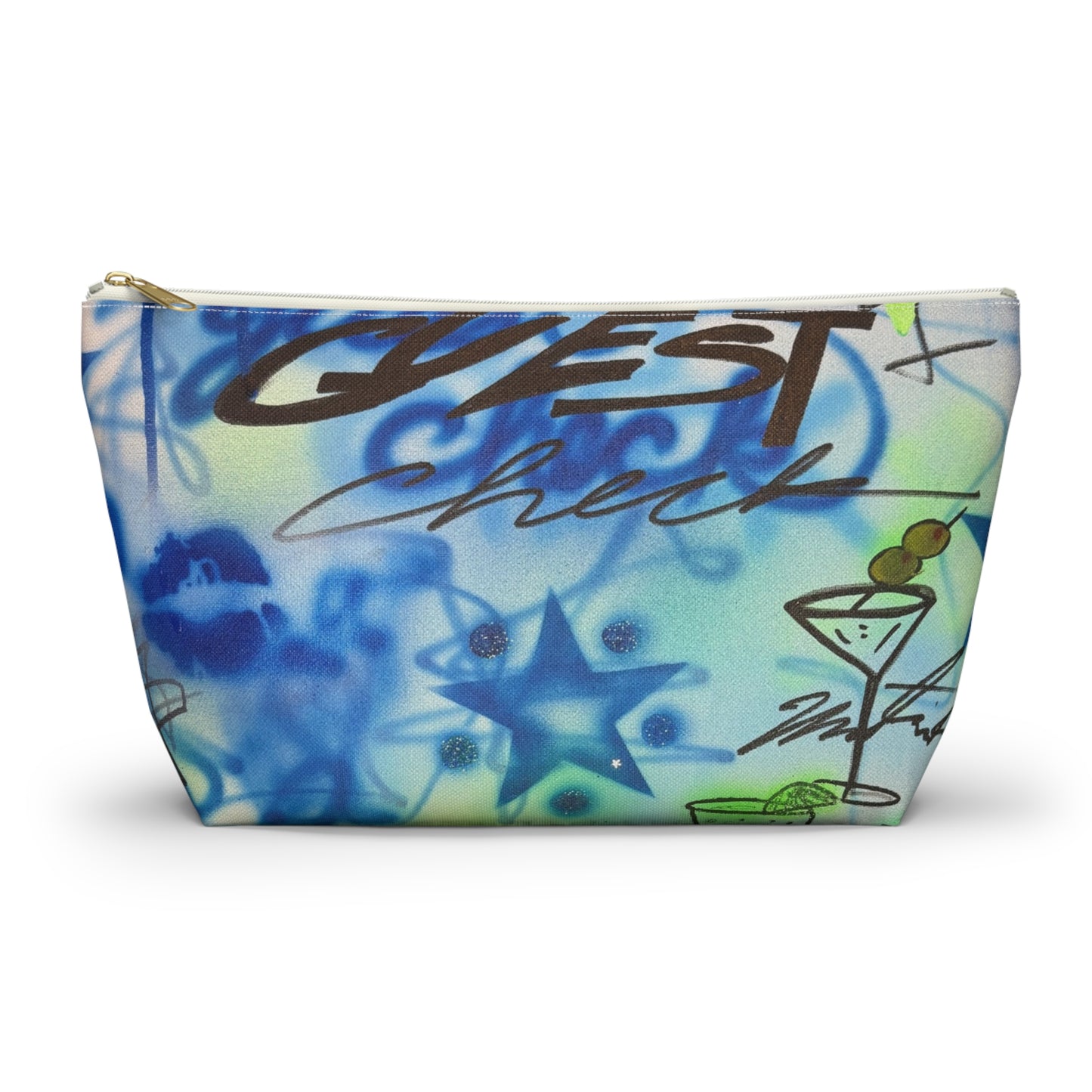 "guest check" airbrush makeup pouch