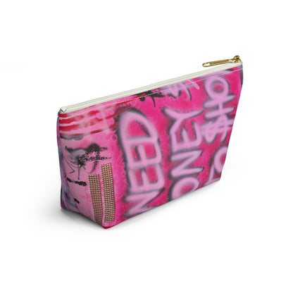 "need $$ to shop" airbrush makeup pouch