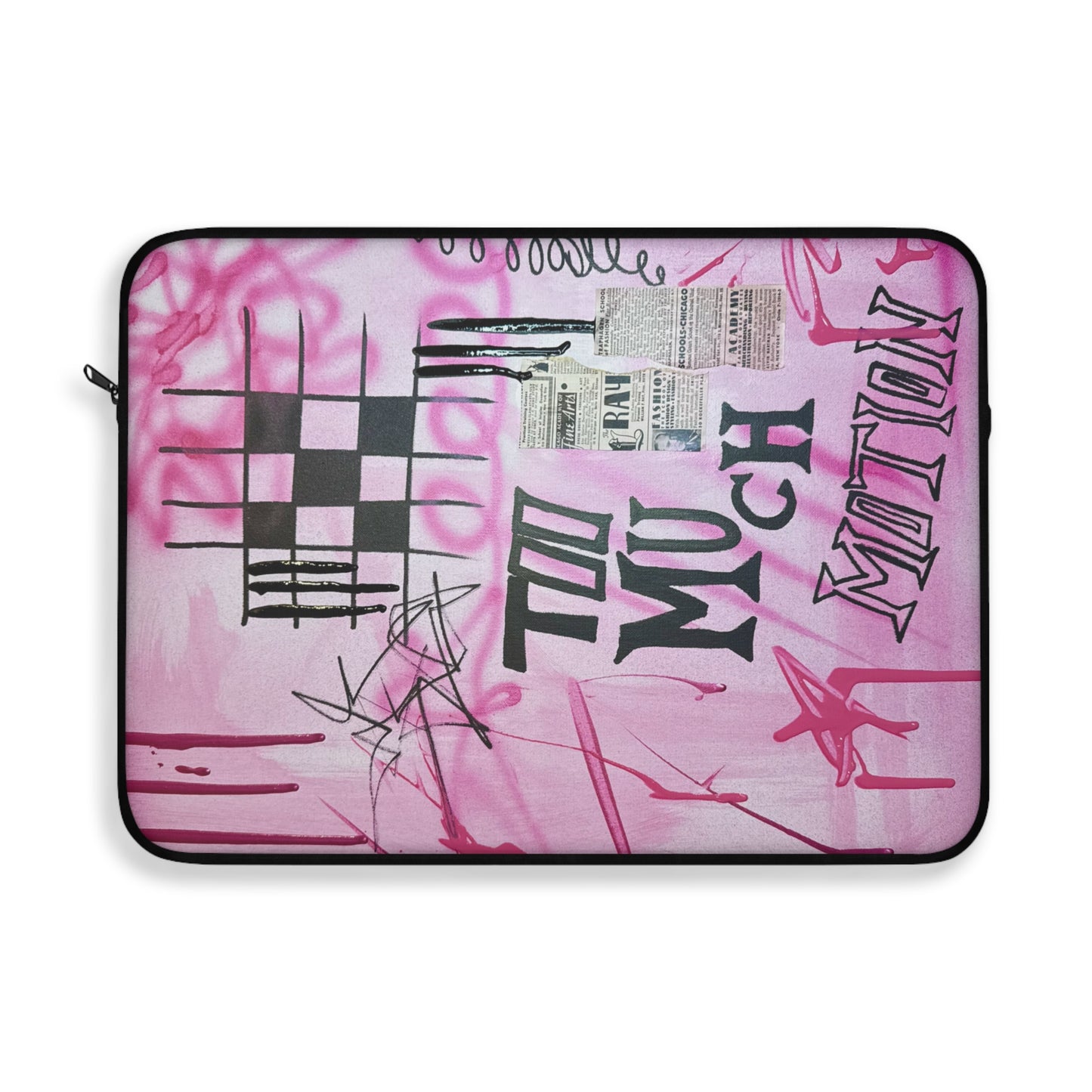 "too much motion" airbrush laptop sleeve