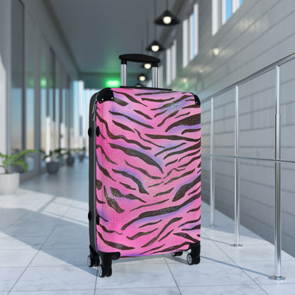 "glitter zebra" airbrush suitcase