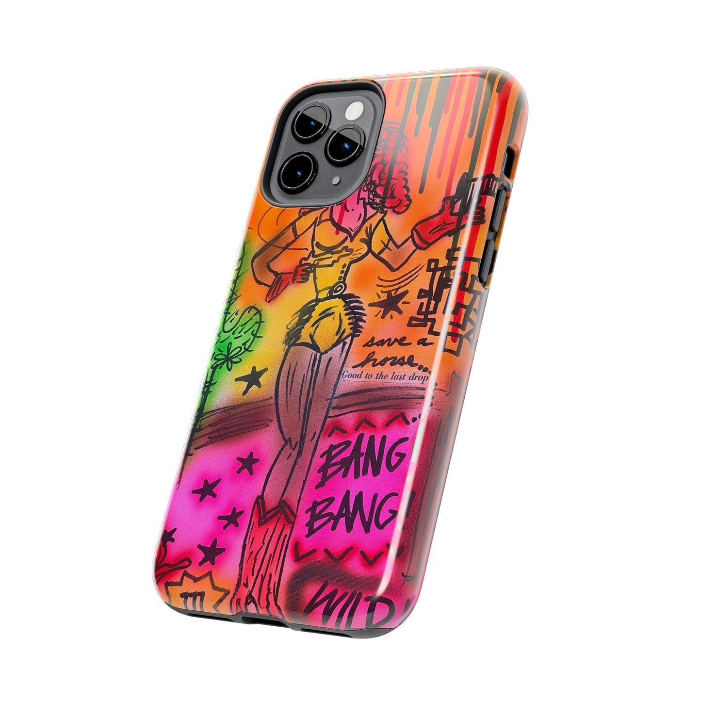 "wild, wild west" airbrush iPhone case