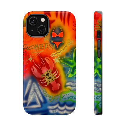MagSafe "tipsy lobster" airbrush iPhone case
