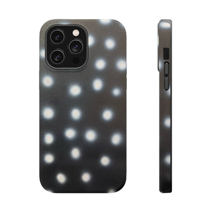 MagSafe "coconut noir polka dot" airbrush iPhone case