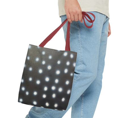 "coconut noir polka dot" airbrush tote bag