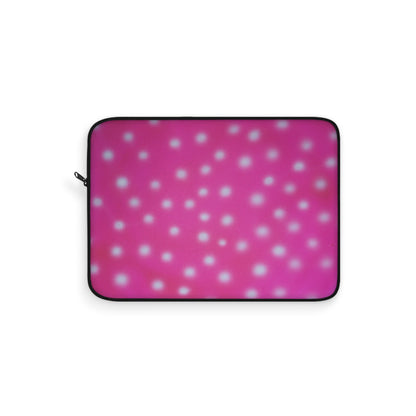 "bubblegum polka dot" airbrush laptop sleeve