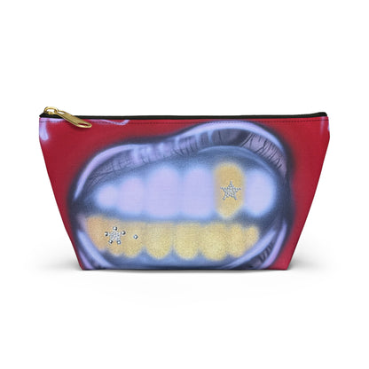 "bite me bling" airbrush makeup pouch