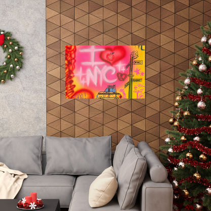 "in the city" airbrush horizontal print