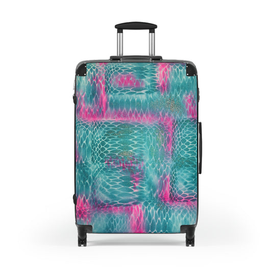 "snakeskin" airbrush suitcase