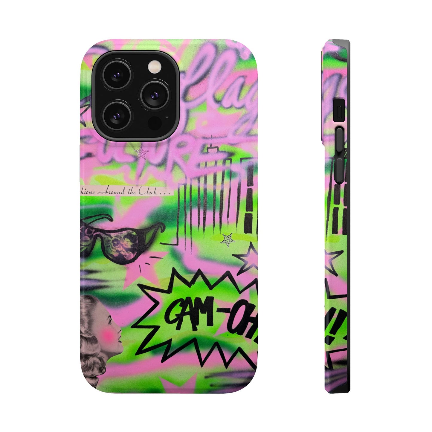 MagSafe "green camo" airbrush iPhone case