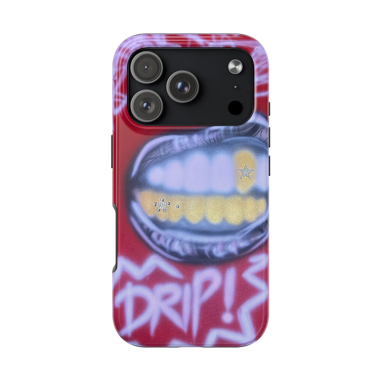 "tooth drip" airbrush iPhone case