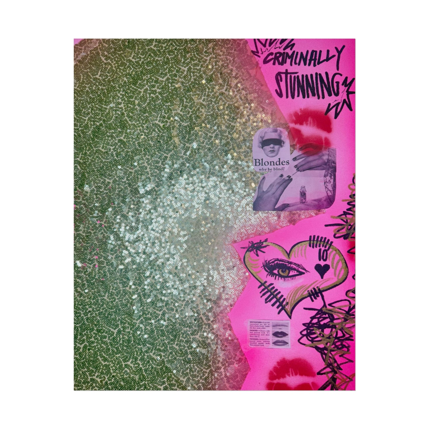 "glitter gloss" airbrush rolled print