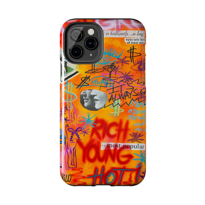 "young, rich, hot!" airbrush iPhone case