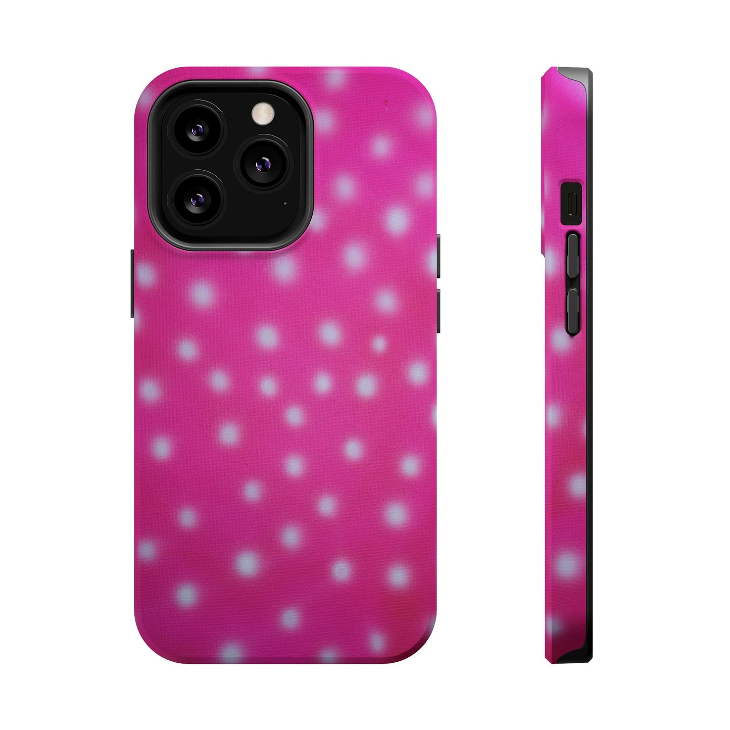 MagSafe "bubblegum polka dot" airbrush iPhone case