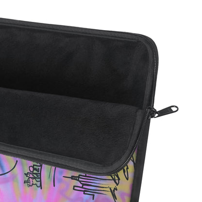 "spring in the city" airbrush laptop sleeve