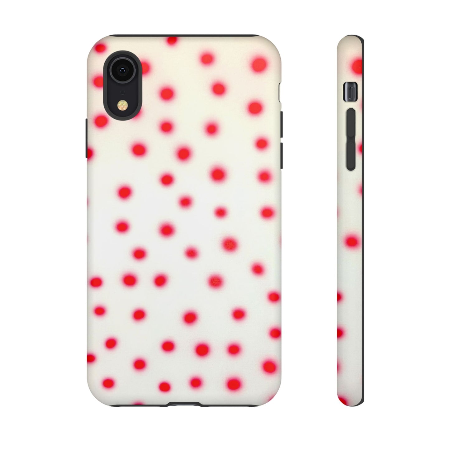 "vanilla cherry polka dot" airbrush iPhone case