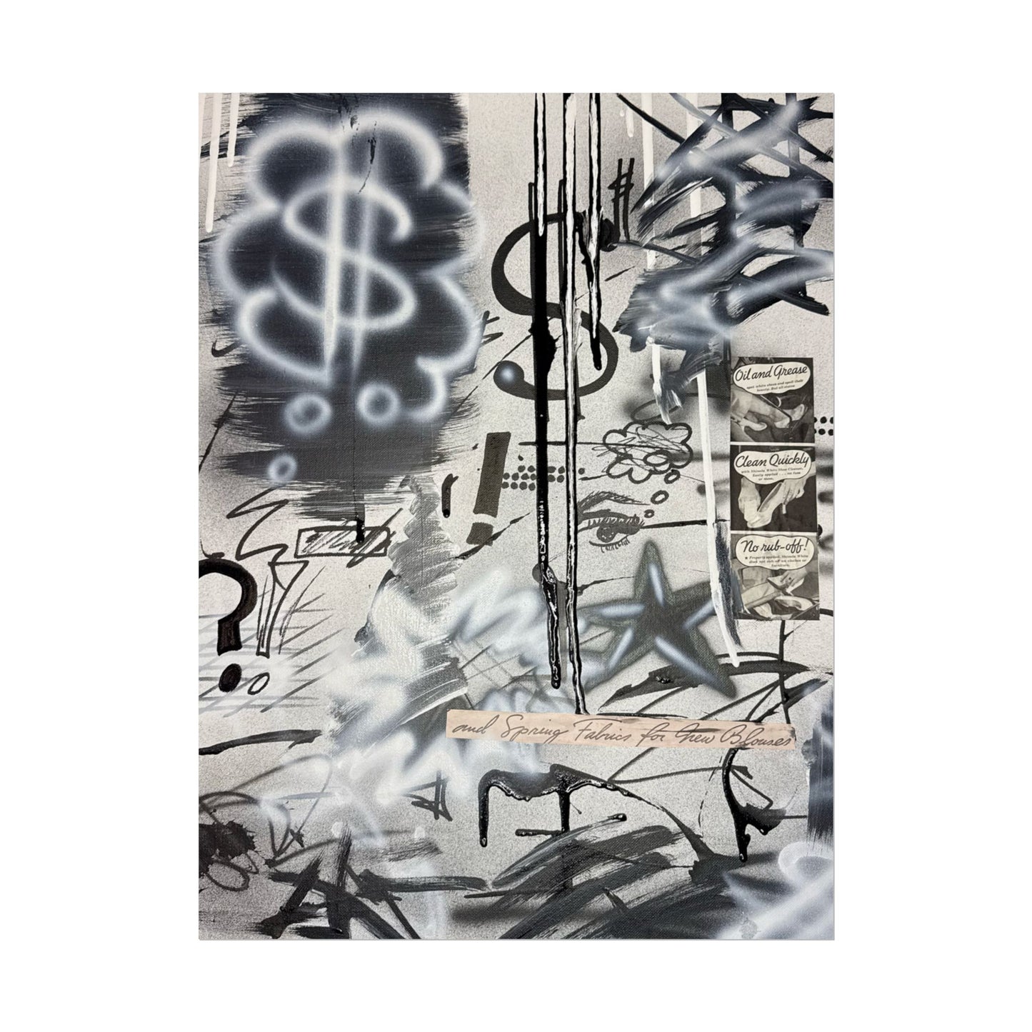 "monochrome mood" airbrush rolled print